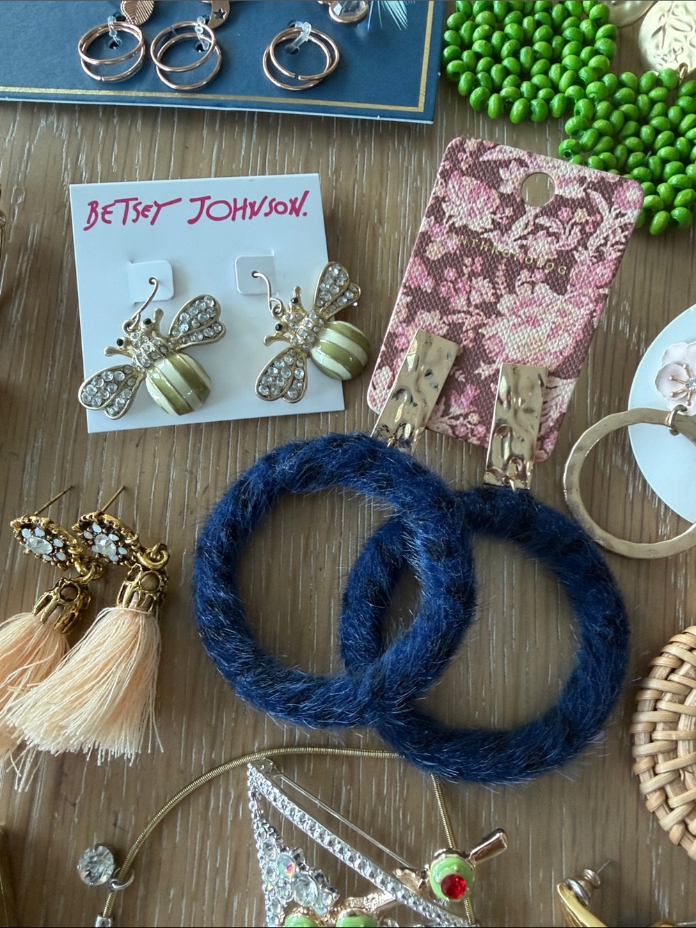 Jewelry LOT...Necklaces, Earrings, Paris Compact, Druzy, Heart Leopard Bees FuN